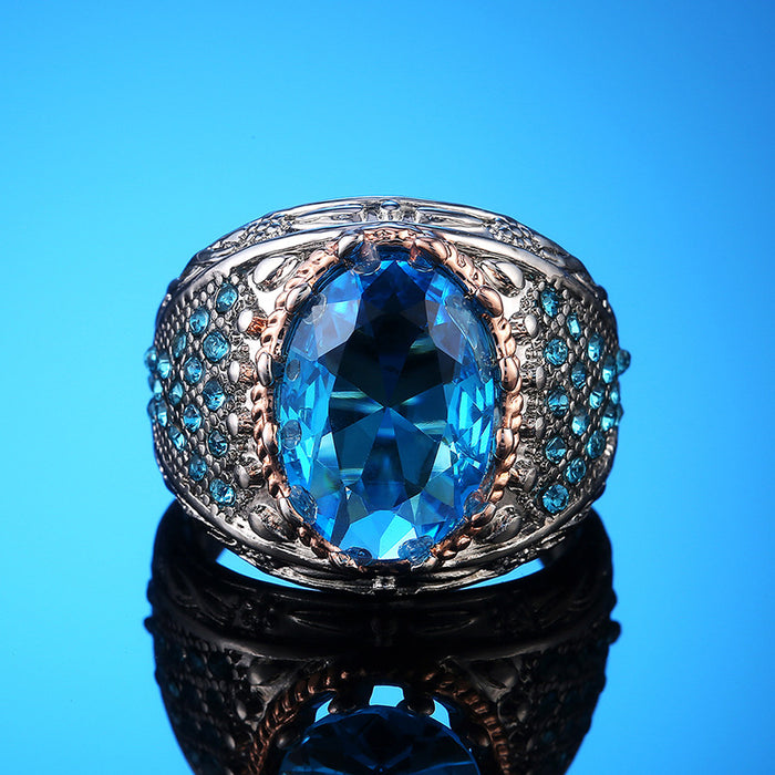 Vintage braided rhinestone ring creative luxury women's ring - wallojewerly 