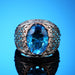 Vintage braided rhinestone ring creative luxury women's ring - wallojewerly 