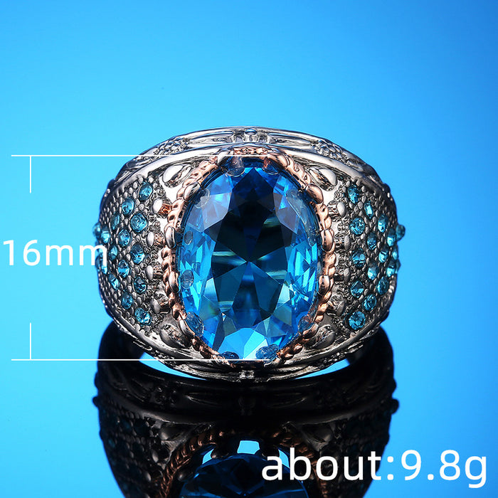 Vintage braided rhinestone ring creative luxury women's ring - wallojewerly 