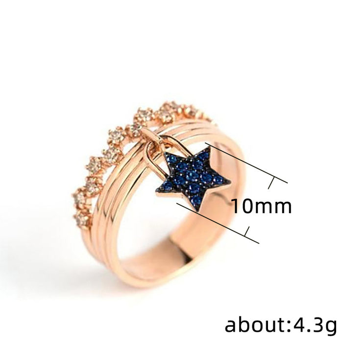 Korean style activity star ladies ring small fresh pinky ring