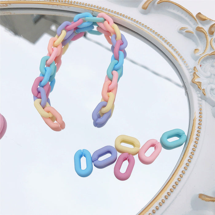 Acrylic matte color chain candy couple bracelet