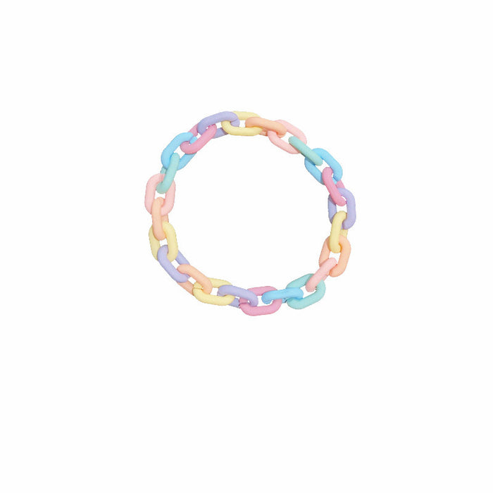 Acrylic matte color chain candy couple bracelet