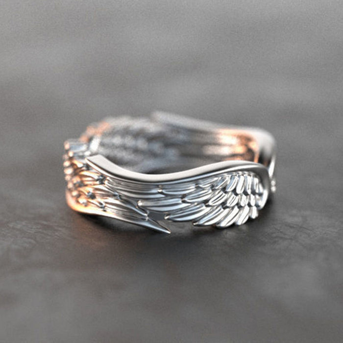 Angel Wings Feather Wings Ring Women European and American Retro Ring