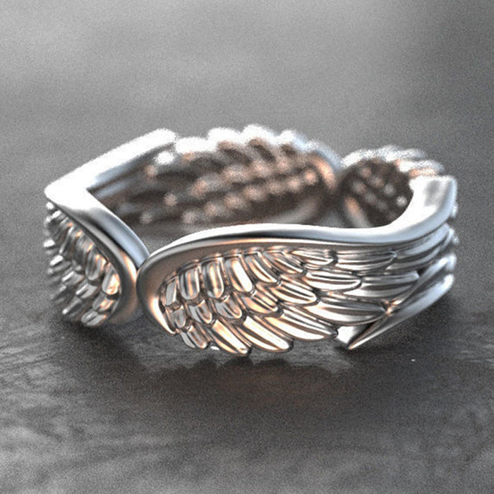 Angel Wings Feather Wings Ring Women European and American Retro Ring