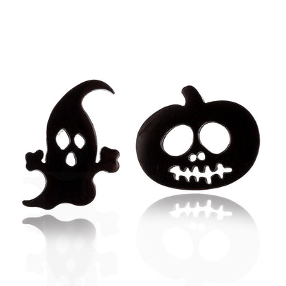 Pumpkin ghost earrings, Halloween fashion women's Amazon new simple personality electroplated earrings wholesale