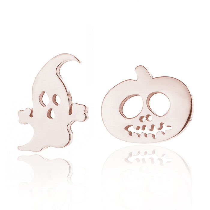 Pumpkin ghost earrings, Halloween fashion women's Amazon new simple personality electroplated earrings wholesale