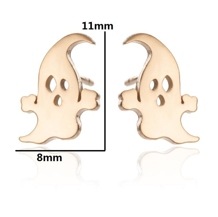 Pumpkin ghost earrings, Halloween fashion women's Amazon new simple personality electroplated earrings wholesale