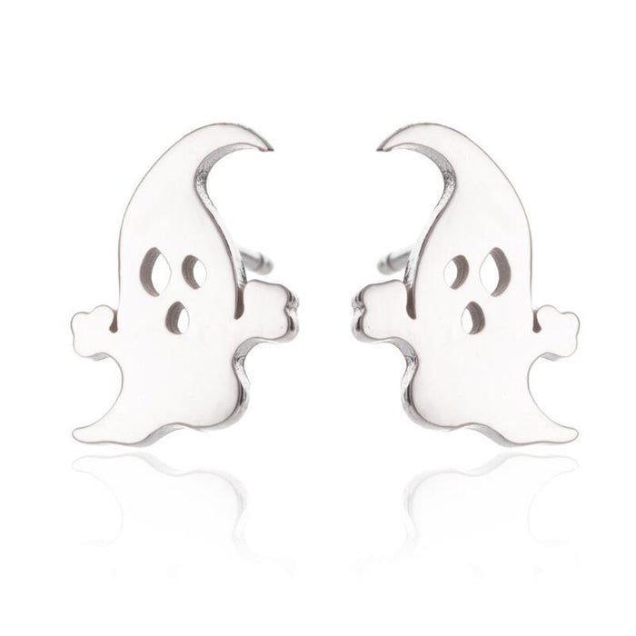 Pumpkin ghost earrings, Halloween fashion women's Amazon new simple personality electroplated earrings wholesale