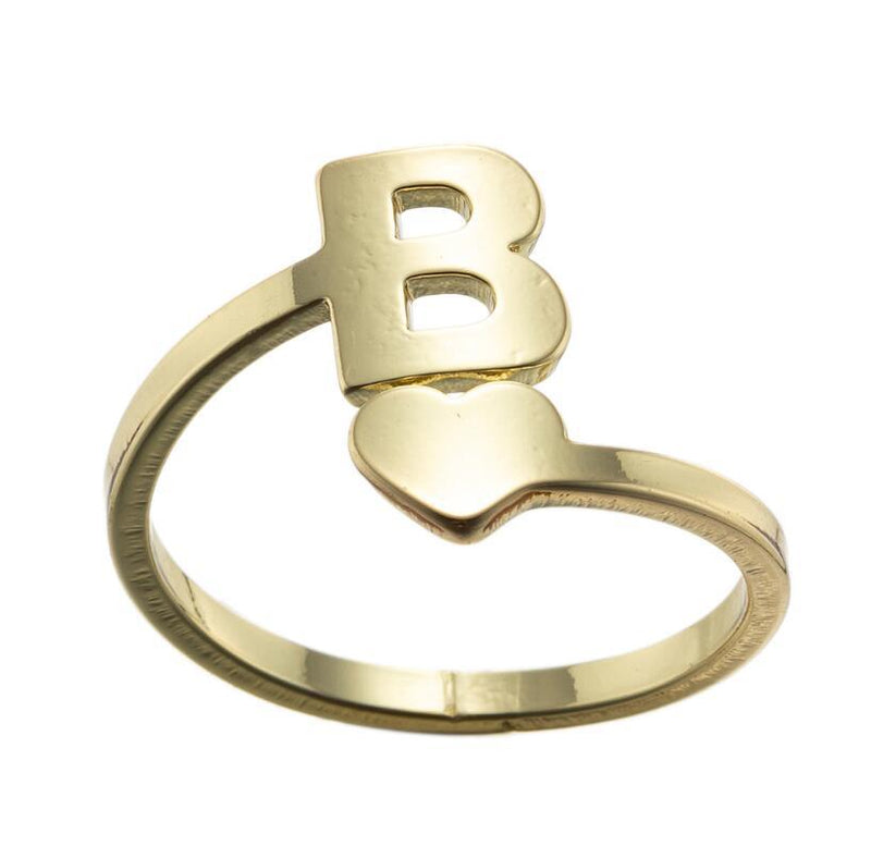 Letter open ring, European and American simple couple ring wholesale - wallojewerly 