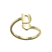 Letter open ring, European and American simple couple ring wholesale - wallojewerly 
