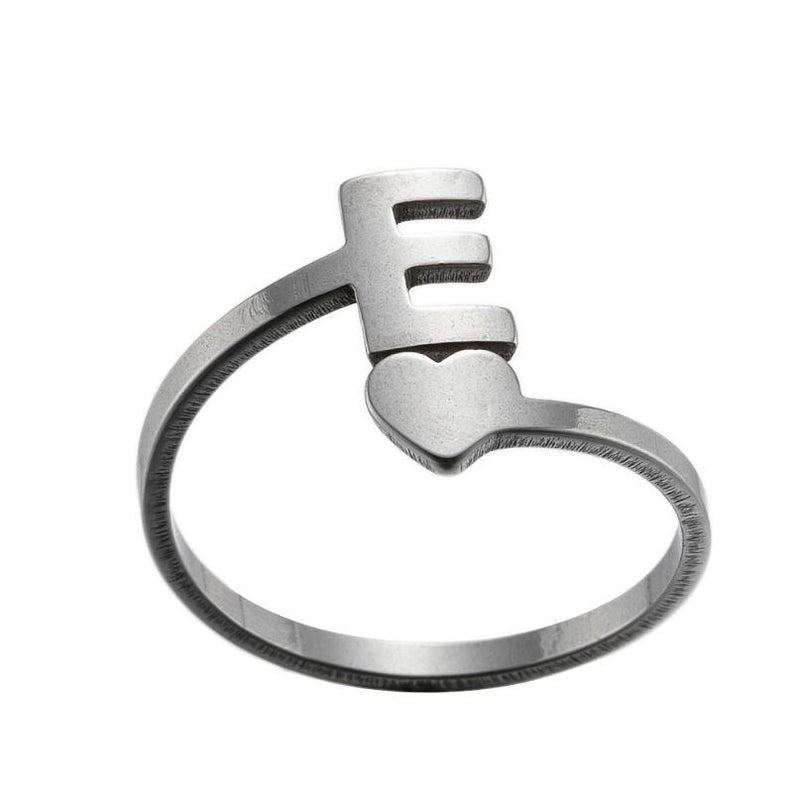 Letter open ring, European and American simple couple ring wholesale - wallojewerly 