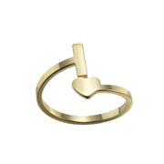 Letter open ring, European and American simple couple ring wholesale - wallojewerly 