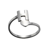 Letter open ring, European and American simple couple ring wholesale - wallojewerly 