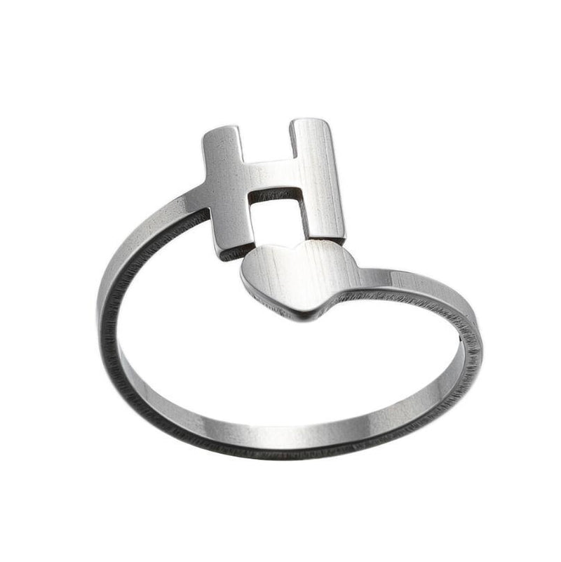 Letter open ring, European and American simple couple ring wholesale - wallojewerly 