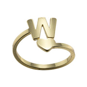 Letter open ring, European and American simple couple ring wholesale - wallojewerly 