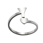 Letter open ring, European and American simple couple ring wholesale - wallojewerly 