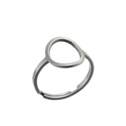 Geometric love couple ring, stainless steel retro star triangle ring wholesale - wallojewerly 