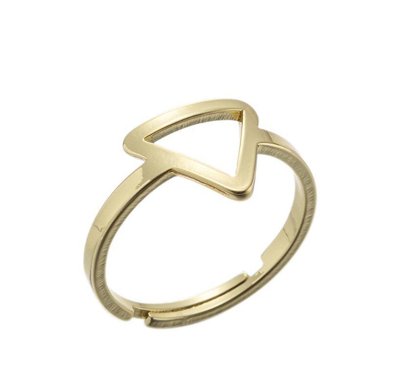 Geometric love couple ring, stainless steel retro star triangle ring wholesale - wallojewerly 