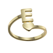 Letter open ring, European and American simple couple ring wholesale - wallojewerly 