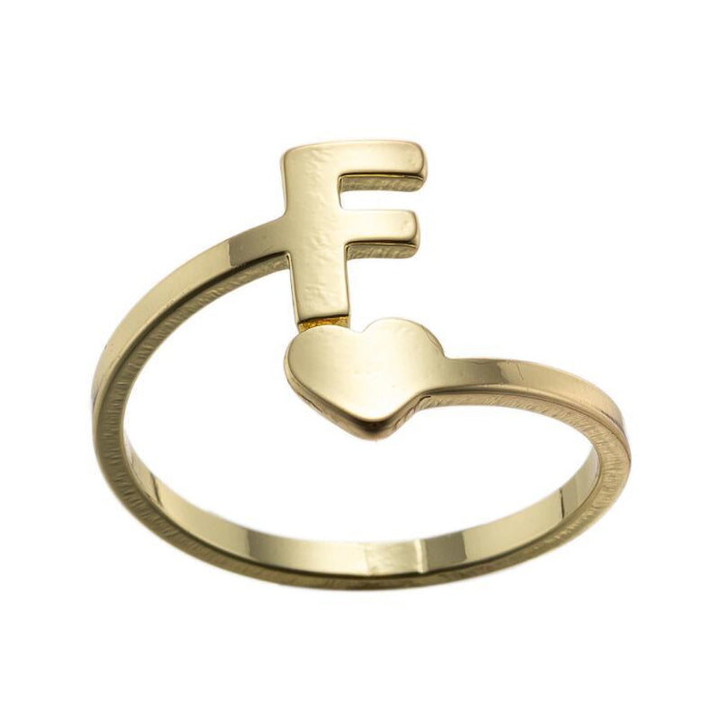 Letter open ring, European and American simple couple ring wholesale - wallojewerly 
