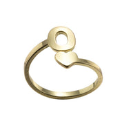 Letter open ring, European and American simple couple ring wholesale - wallojewerly 