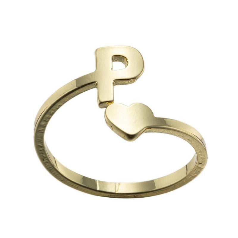 Letter open ring, European and American simple couple ring wholesale - wallojewerly 