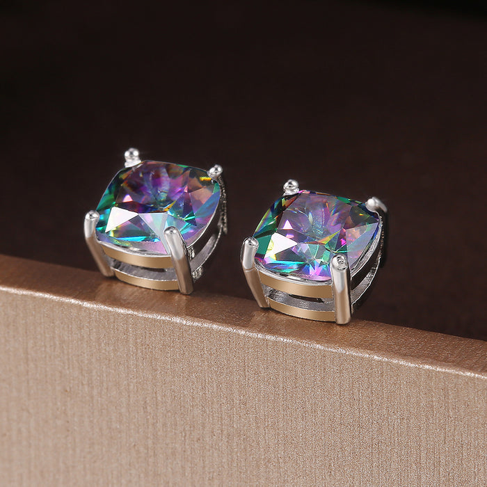 Square Zirconia Earrings