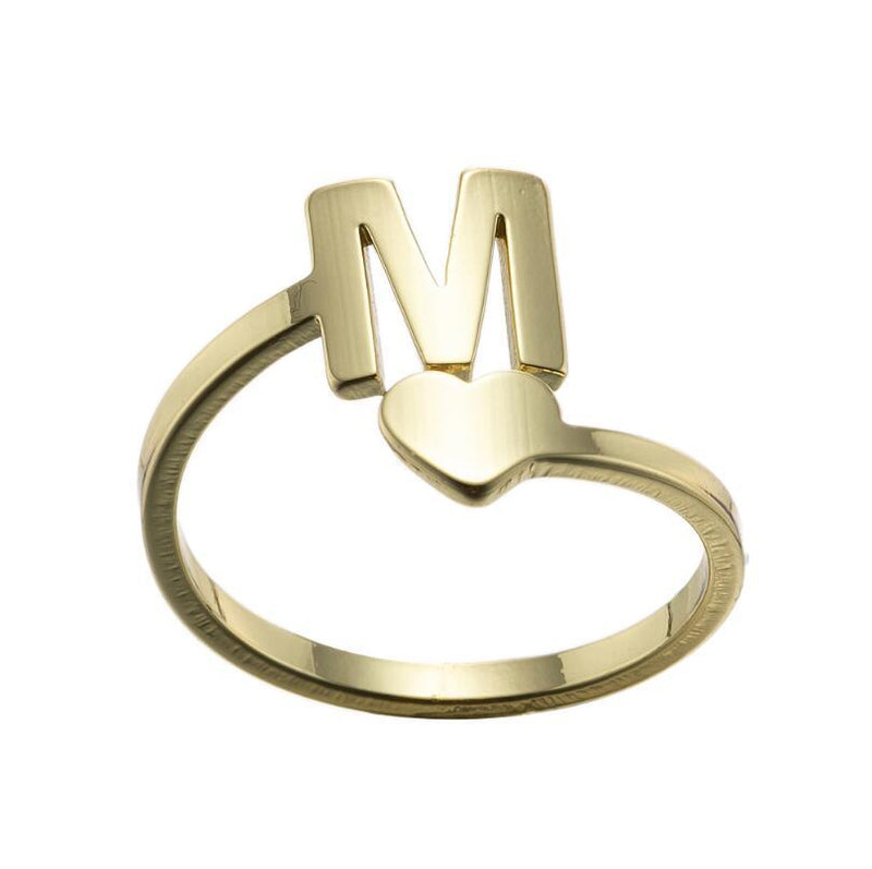 Letter open ring, European and American simple couple ring wholesale - wallojewerly 