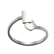 Letter open ring, European and American simple couple ring wholesale - wallojewerly 