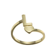 Letter open ring, European and American simple couple ring wholesale - wallojewerly 