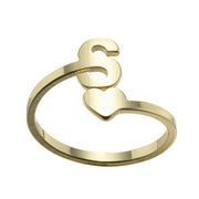 Letter open ring, European and American simple couple ring wholesale - wallojewerly 