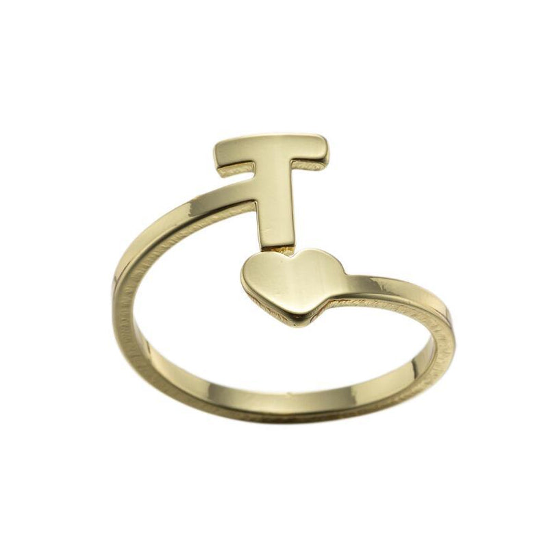 Letter open ring, European and American simple couple ring wholesale - wallojewerly 