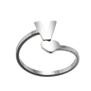 Letter open ring, European and American simple couple ring wholesale - wallojewerly 