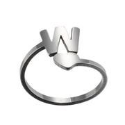Letter open ring, European and American simple couple ring wholesale - wallojewerly 