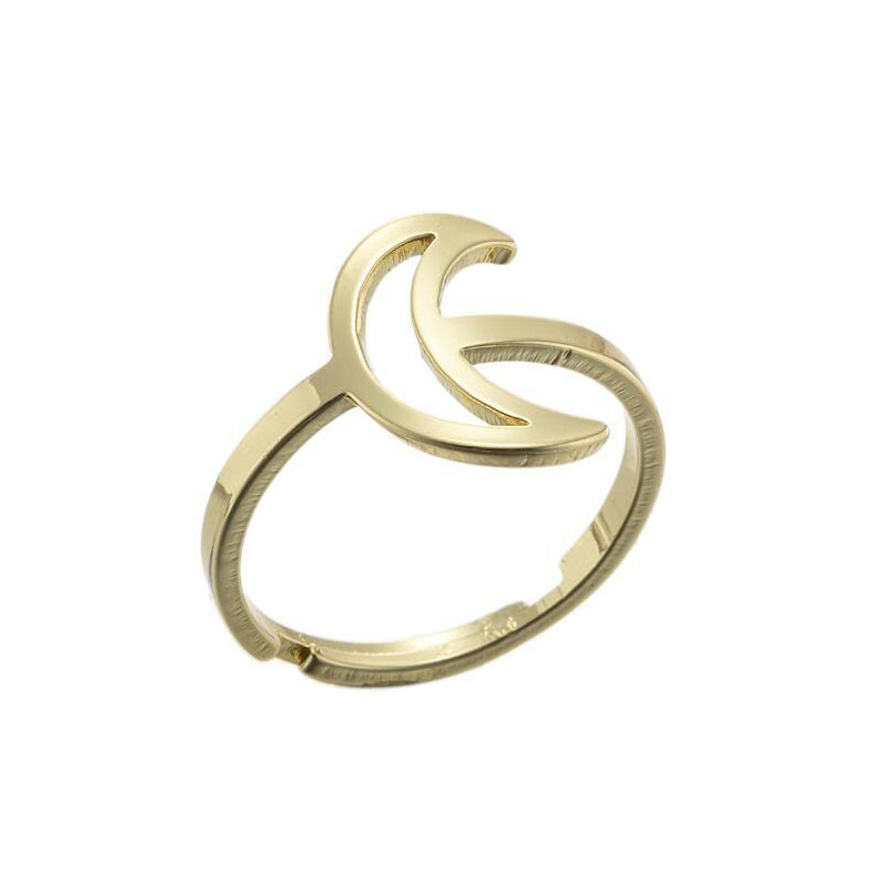Japanese and Korean simple stainless steel star and moon ring, sweet crescent girl ring wholesale