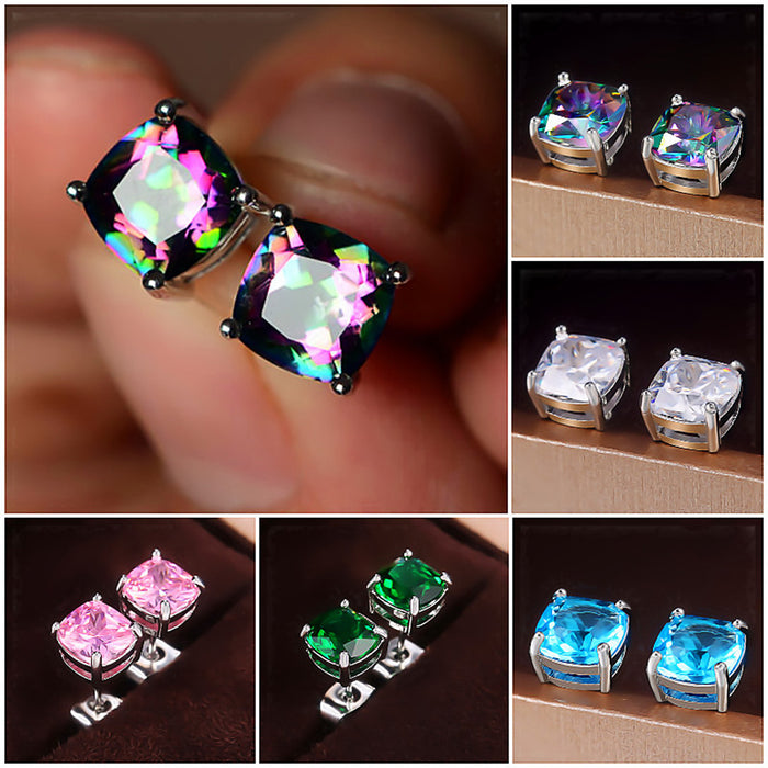 Square Zirconia Earrings