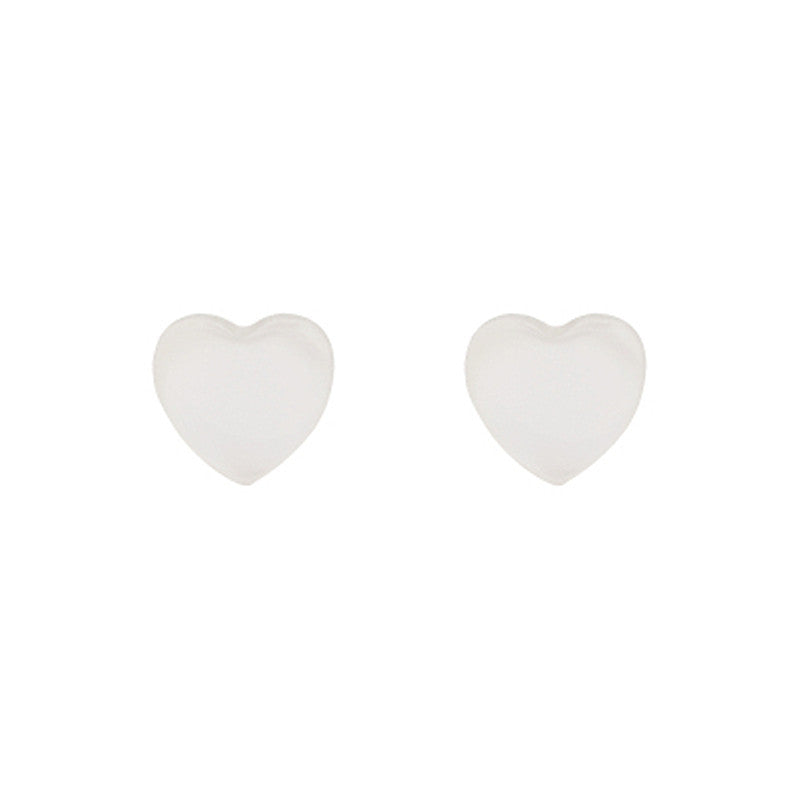 Pendientes de corazón de ojo de gato, temperamento simple, pendientes de aguja de plata S925