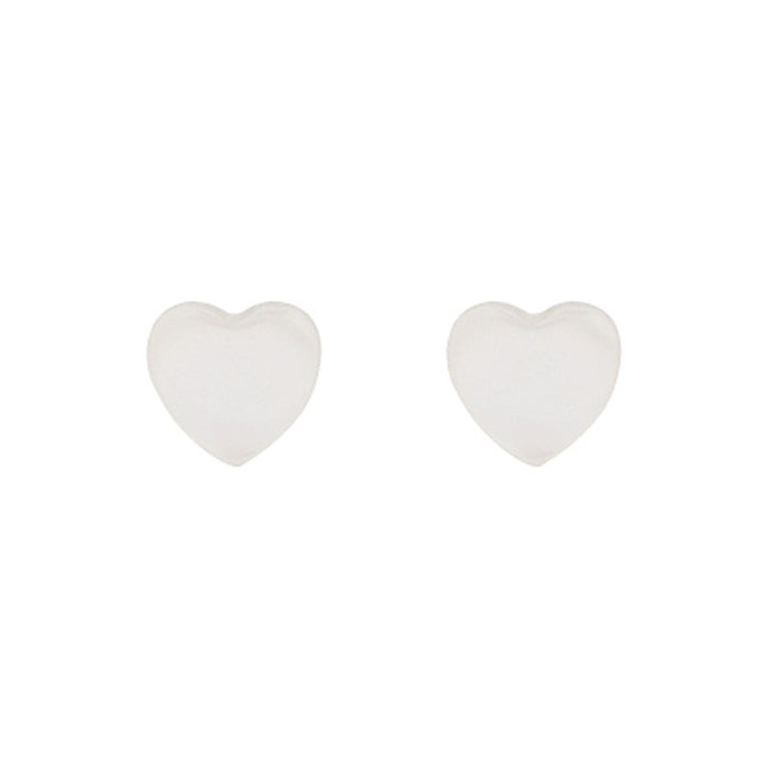 Cat's eye heart earrings simple temperament S925 silver needle earrings