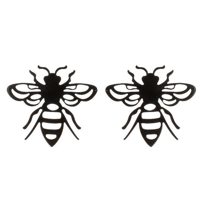 Pendientes de abeja y jirafa, pendientes de búho de acero inoxidable sencillos y lindos para niñas, venta al por mayor