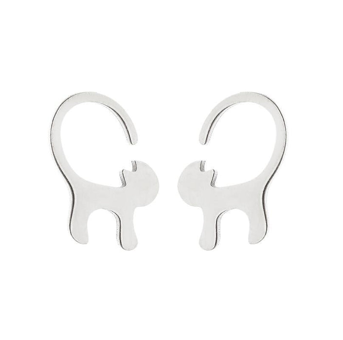 Rectangle Hollow Stainless Steel Stud Earrings - Simple and Chic Geometric Jewelry