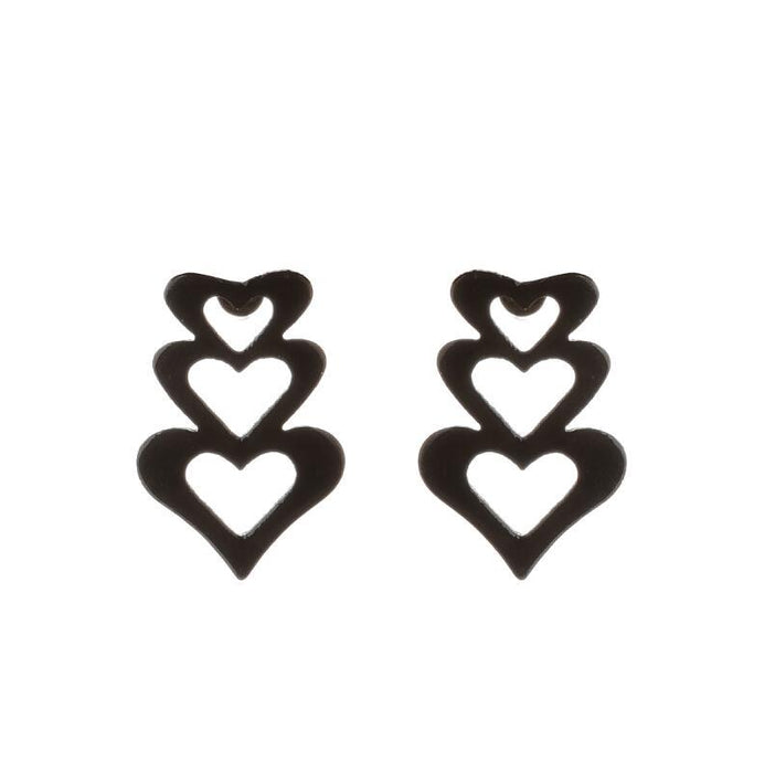 LOVE Heart and Star Stainless Steel Stud Earrings - Cute and Stylish Animal Jewelry