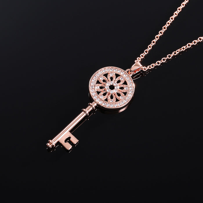 Key pendant sweater chain small fresh necklace jewelry