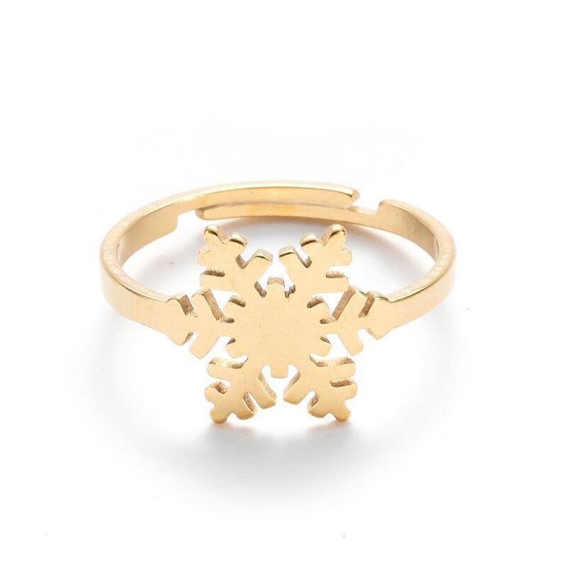 Stainless steel geometric retro open ring, star and moon adjustable hand jewelry wholesale