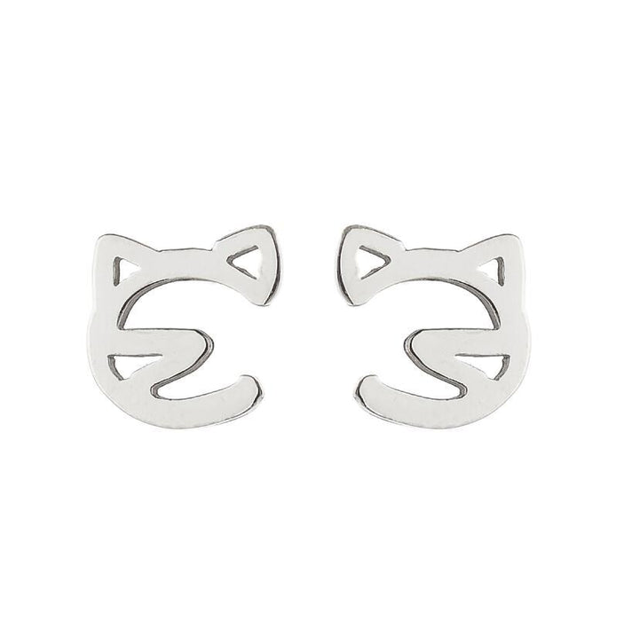 LOVE Heart and Star Stainless Steel Stud Earrings - Cute and Stylish Animal Jewelry