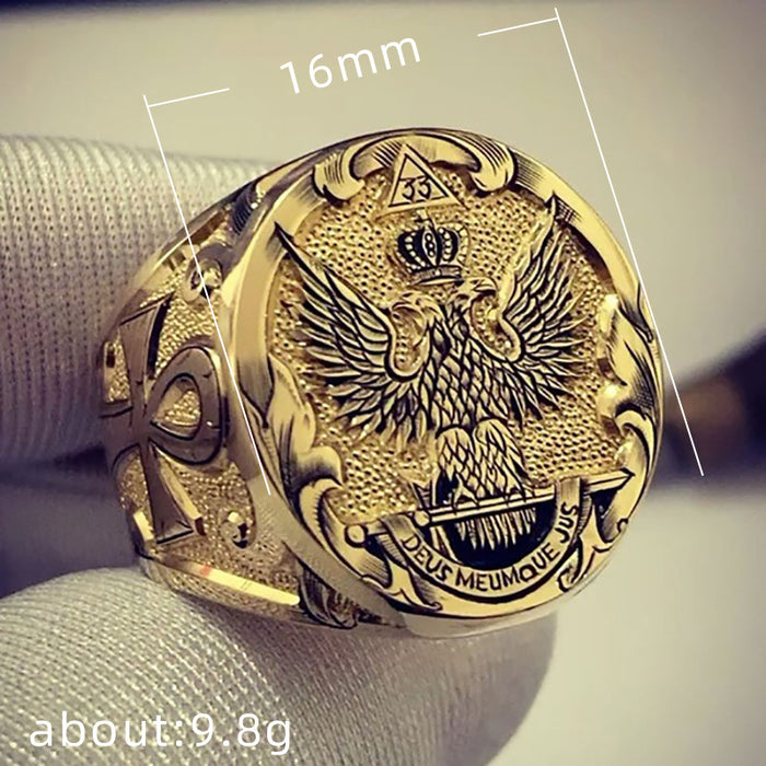 Retro Eagle Ring Men's Hip-Hop Style Ring