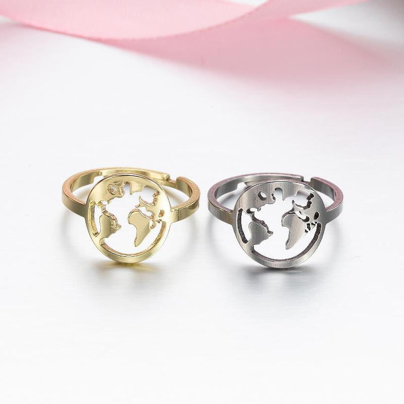 Stainless steel geometric retro open ring, star and moon adjustable hand jewelry wholesale