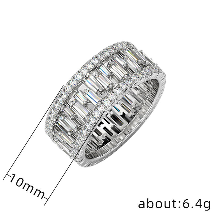 Luxury full circle zircon wedding ring for women