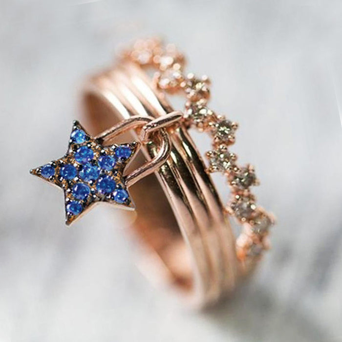 Korean style activity star ladies ring small fresh pinky ring