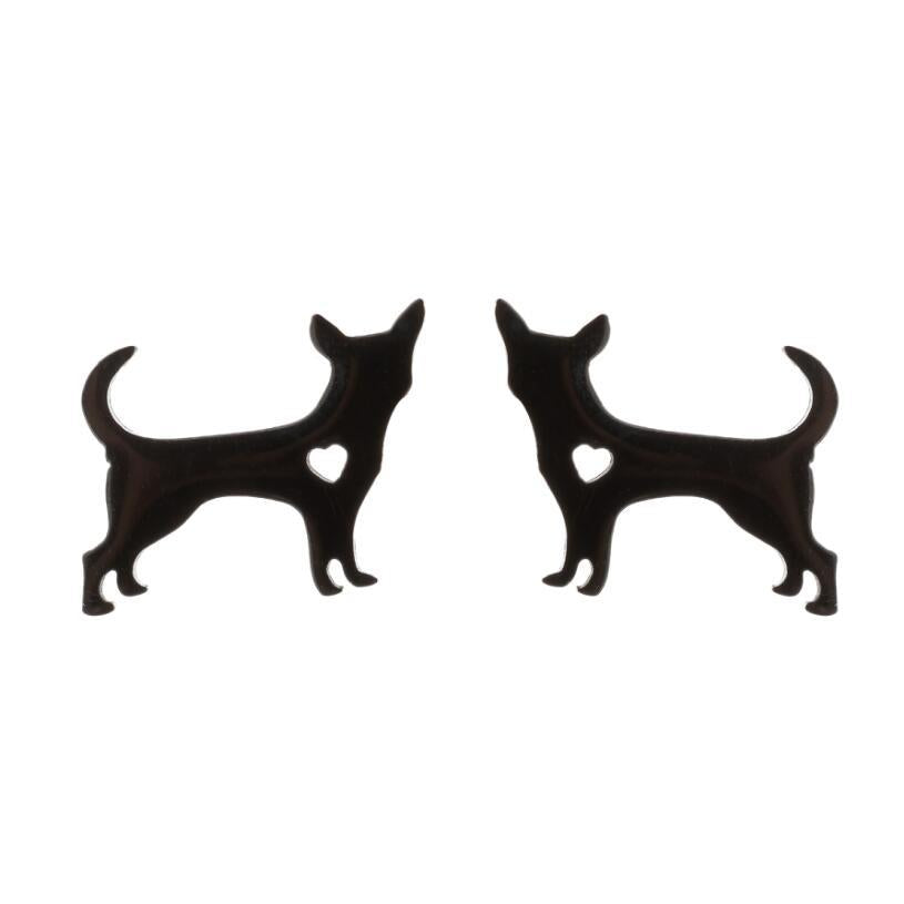 Pet Animal Stainless Steel Stud Earrings - Cute and Playful Jewelry for Animal Lovers