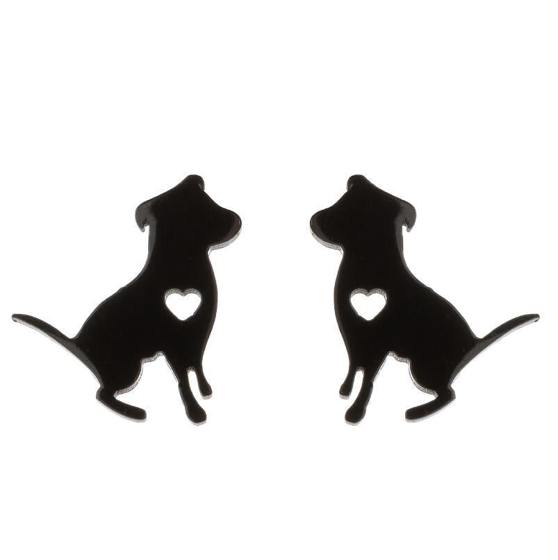 Pet Animal Stainless Steel Stud Earrings - Cute and Playful Jewelry for Animal Lovers